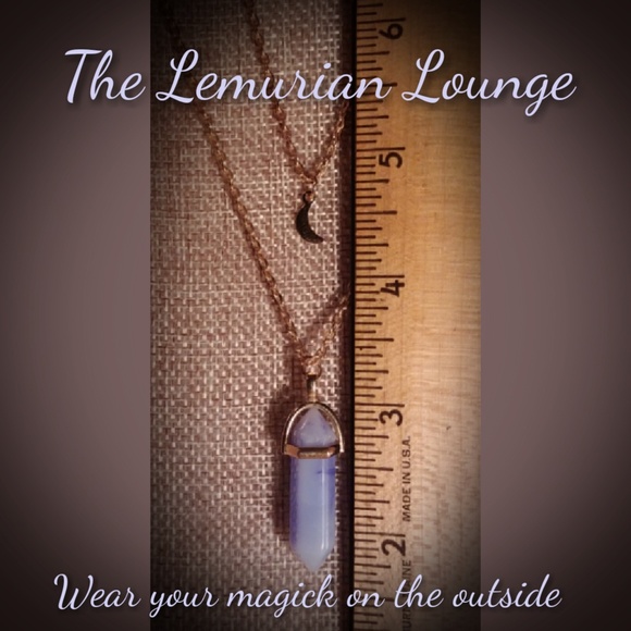 Natural Angelite Chakra Boho Gypsy Necklace - Picture 3 of 5